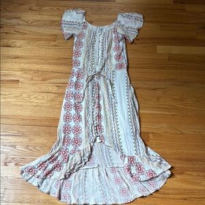 Floral High Low Dress - multi color